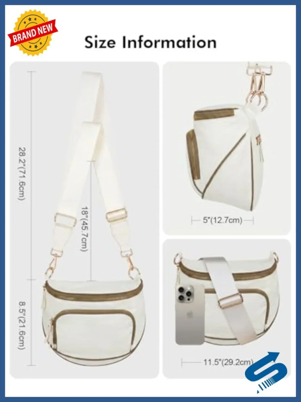 Expandable Waterproof Crossbody Sling with Card Slots